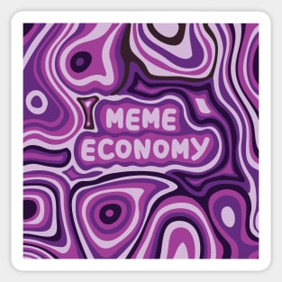 Meme Economy Purple Sticker